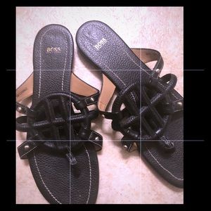 Hugo Boss clack leather flip flops, GUC $15